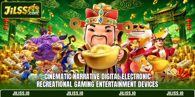 Cinematic narrative digital electronic recreational gaming entertainment devices