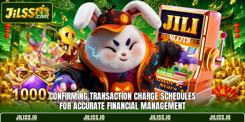 Confirming transaction charge schedules for accurate financial management