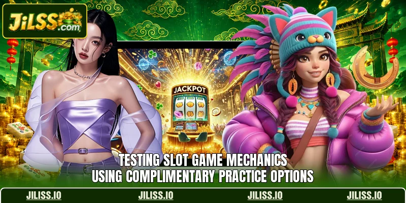 Testing slot game mechanics using complimentary practice options